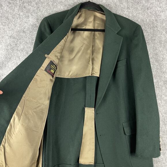 Vintage Culwell & Son Wool Blazer Sport Coat Mens 42R Green Gold Button 80s - Picture 4 of 16